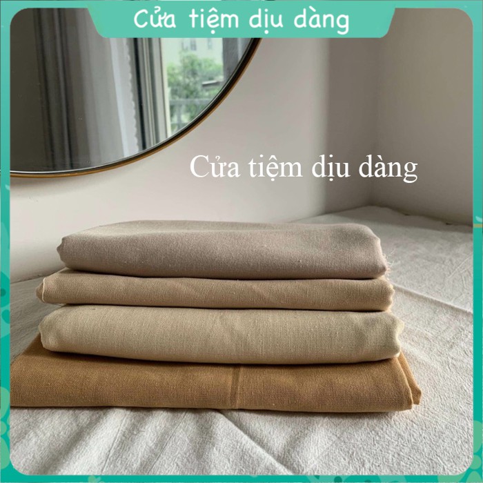 Khăn tay mùi xoa vải linen trơn dùng để tập thêu thủ công 30x30cm - Nhiều màu mới 2020