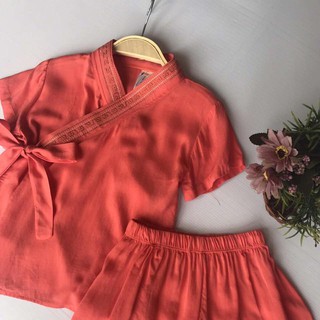 Bộ Yukata lanh Thái cực nhẹ cực mát