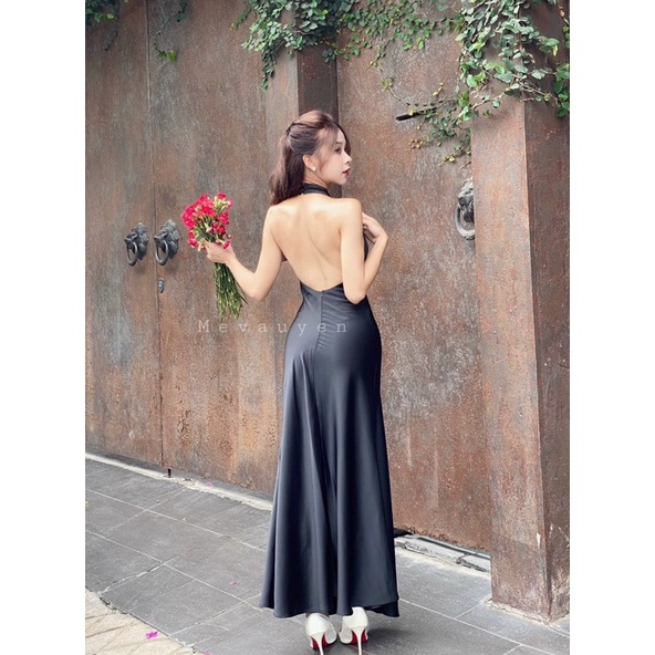 Đầm yếm lụa đuôi cá Mevauyen