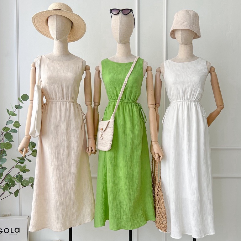 Đầm VANNA- đầm dài cut out eo lưng