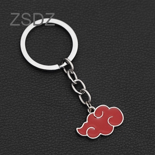 Móc Chìa Khóa Hình Đám Mây Đỏ Bằng Kim Loại Phong Cách Anime Naruto Dành Cho Nam Nữ Dùng Để Hóa Trang