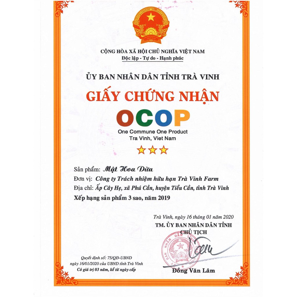 MẬT HOA DỪA SOKFRAM 65gram 100% MẬT HOA DỪA NGUYÊN CHẤT