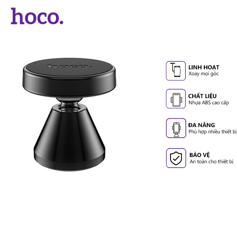 Giá đỡ điện thoại Hoco CA46 trên xe hơi, sử dụng đa năng tiện dụng, tương thích các thiết bị dán từ tính