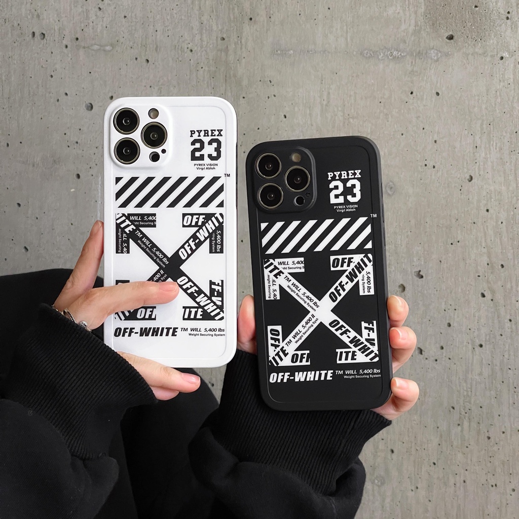 Ốp điện thoại bảo vệ off white cho iphone 13 pro max i13 13pro 11promax i11 14 pro max 14 12pro 12 pro max Ốp điện thoại bảo vệ