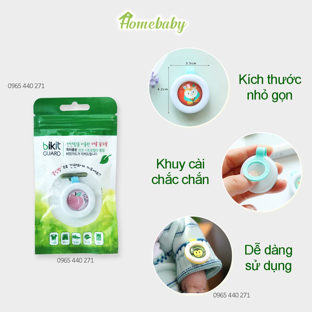 Huy hiệu CHỐNG, ĐUỔI MUỖI Bikit guard dạng kẹp cho bé  hàng chính hãng