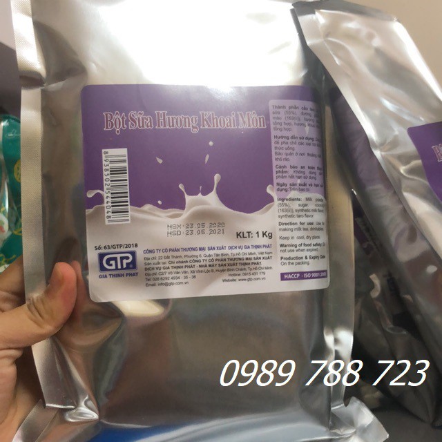 Bột Khoai Môn GTP gói 1 kg pha trà sữa khoai môn cực thơm ngon