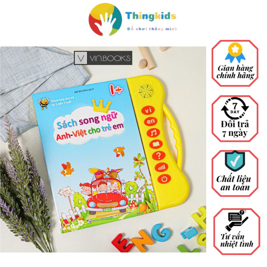 Sách Nói Điện Tử Song Ngữ Anh- Việt Cho Bé Từ 1- 7 Tuổi - Thingkdis