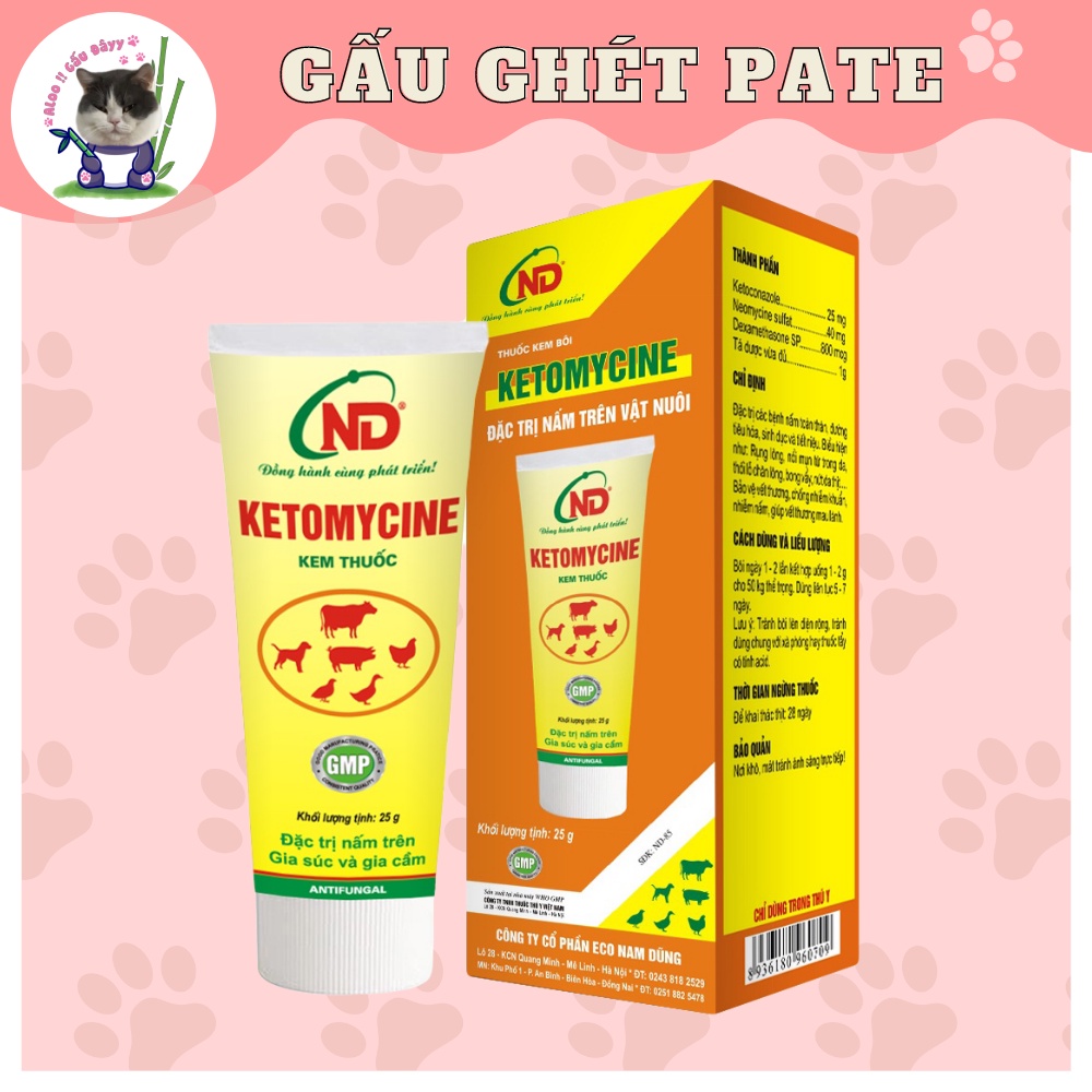 Kem bôi trị nấm KETOMYCINE 25g