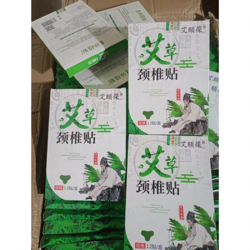 [Hộp 12 Miếng] Miếng dán cổ ngải cứu đông y thảo dược giảm đau cổ vai gáy xương khớp hiệu quả