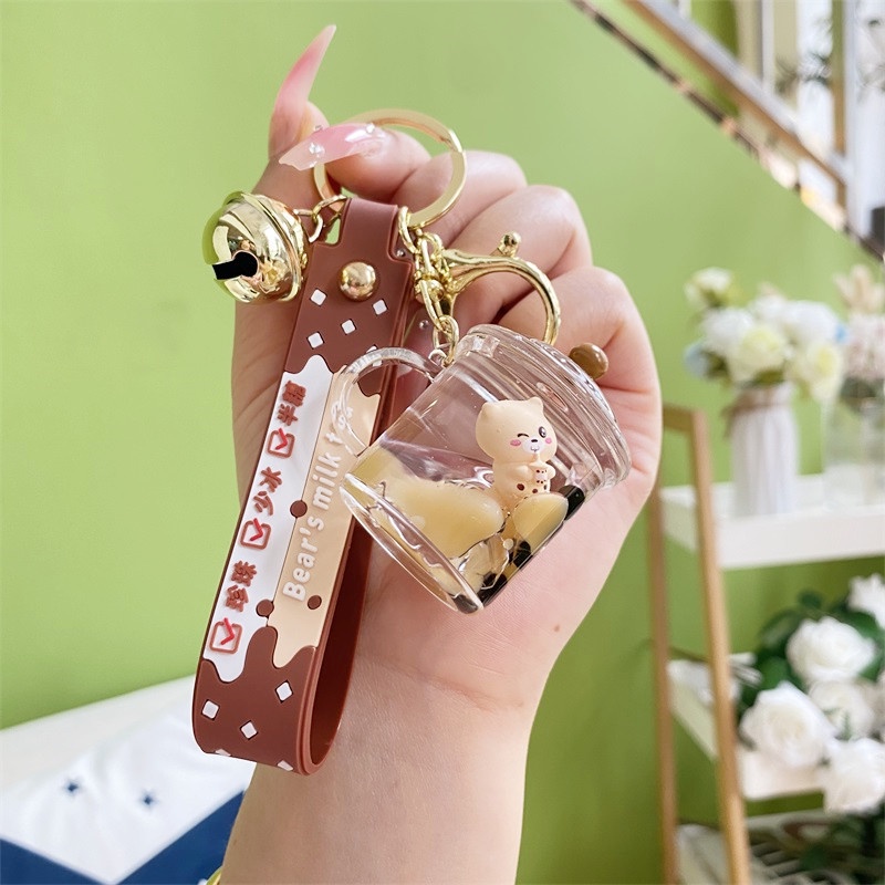 Móc Khóa Hình Hộp Sữa Kèm Tag Xinh Xắn