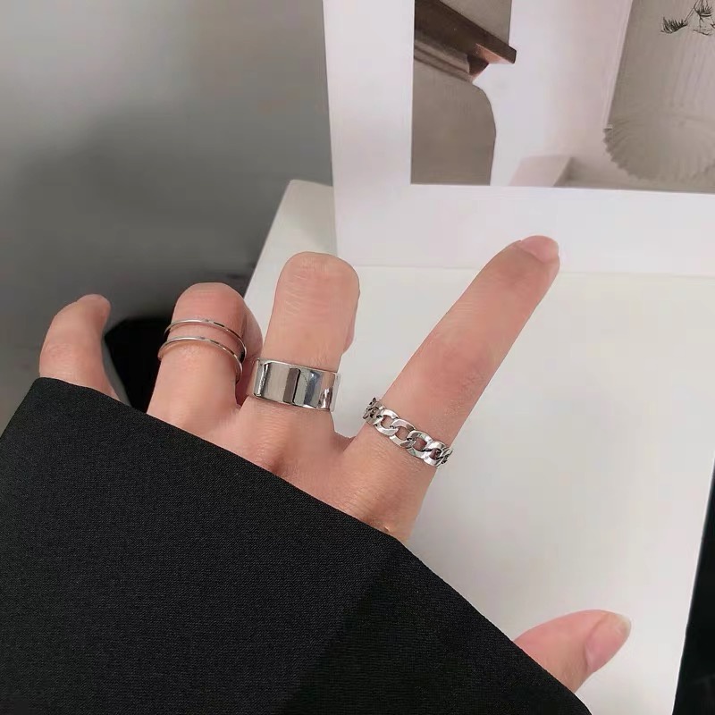 Set 3 Nhẫn Hở Thời Trang Có Thể Điều Chỉnh Kích Cỡ