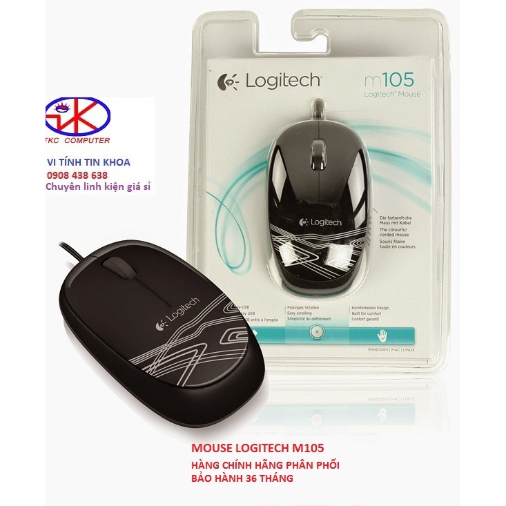 Chuột Logitech M105 Chính Hãng BH 36 tháng.