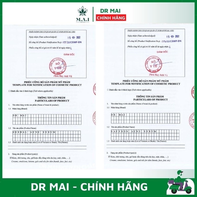 Serum Dr MAI nguyên chất chính hãng dành cho da dầu mụn thâm sẹo- 6ml