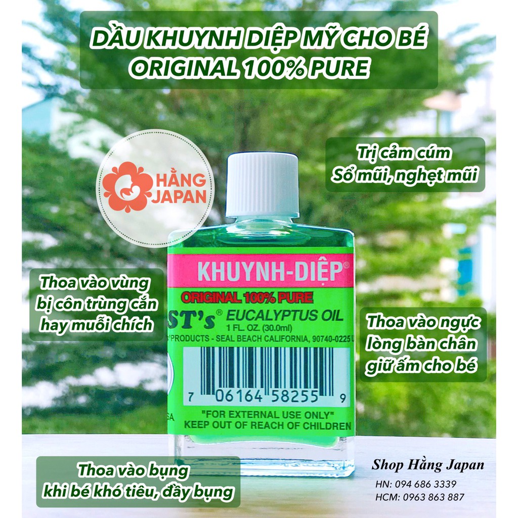 Dầu Khuynh Diệp Mỹ 30ml Chính Hãng