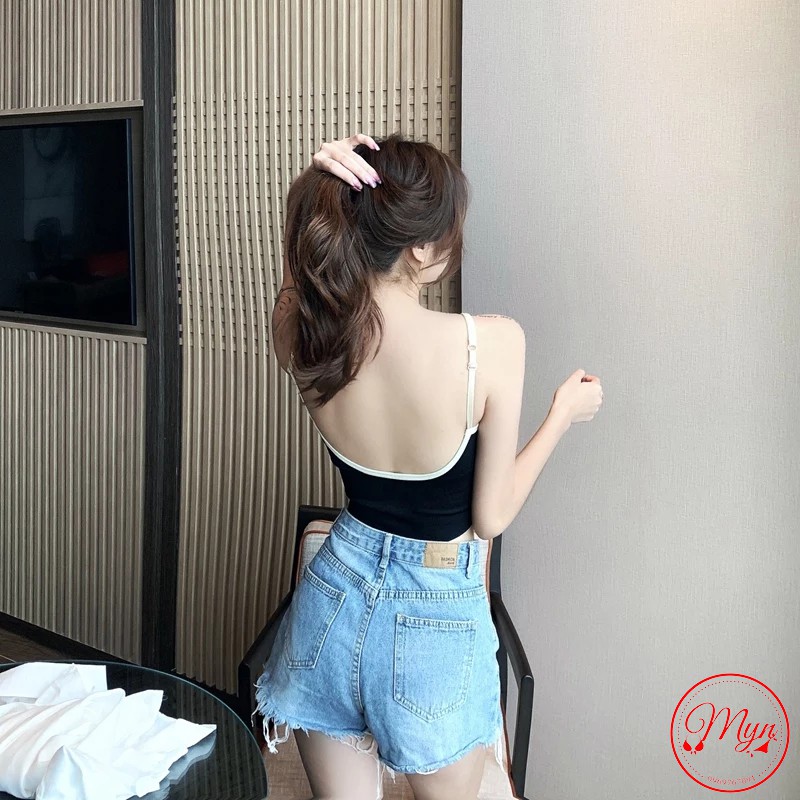 BRA TẬP GYM, YOGA HOT HIT DÁNG CROPTOP VIỀN THÂN ÁO