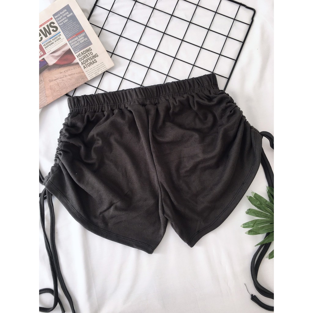 Quần đùi nữ Shynstores , quần sooc nữ thời trang cạp chun rút dây vải đẹp freeship