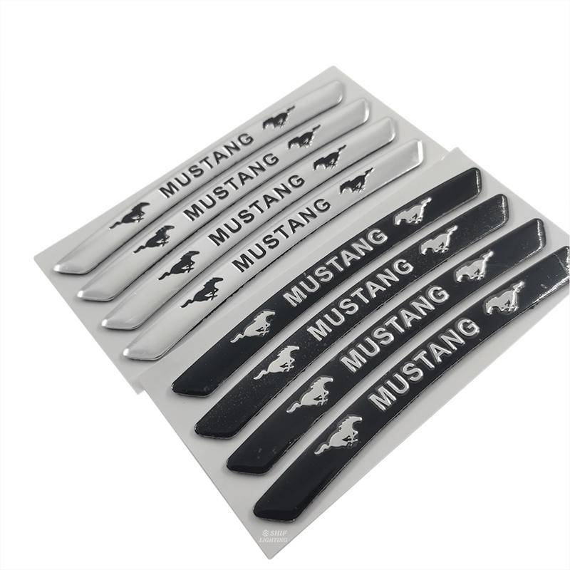 4 x Nhôm MUSTANG Chữ Logo Ô Tô Tự Động Bánh Xe Lốp Trang Trí Biểu Tượng Huy Hiệu Miếng Dán Decal FOR