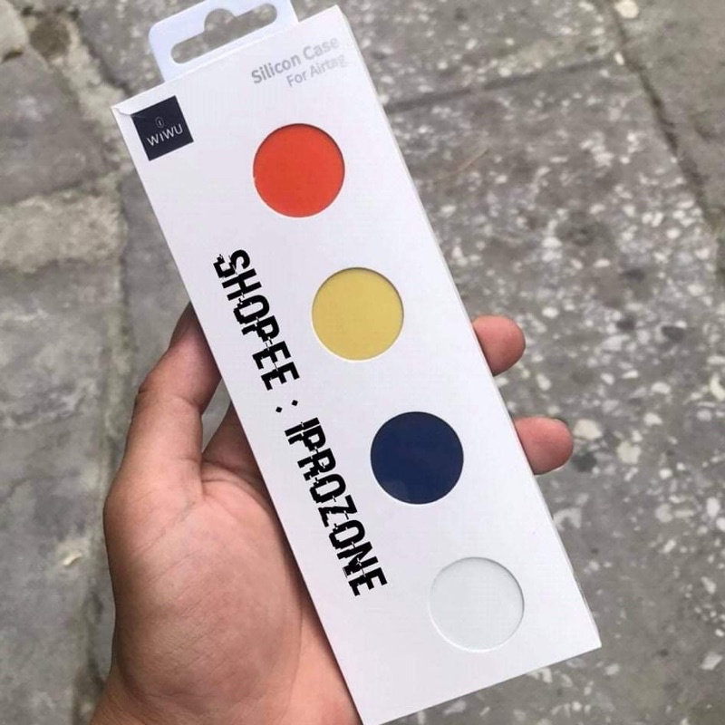 Combo 4 Ốp  silicone cho  AirTag thiết bị định vị . Móc treo , ốp bảo vệ  Airtag chính hãng WIWU