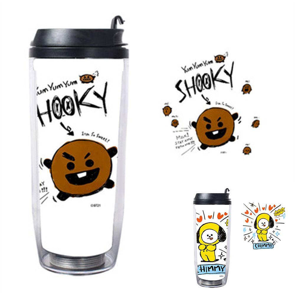 KUNHEV Bình Nước Giữ Nhiệt In Hình Hoa Mẫu Đơn Rj Shooky Cooky Chimmy Koya