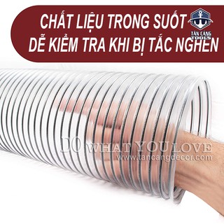 Ống Dẫn Hút Bụi Lõi Thép Phi 60 - 1 Mét