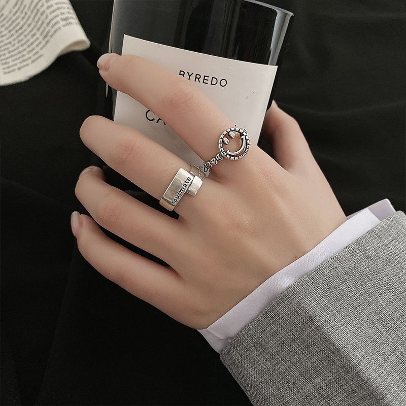 Nhẫn - Set nhẫn - Nhẫn nam nữ - Nhẫn mặt cười swang cool ngầu N07