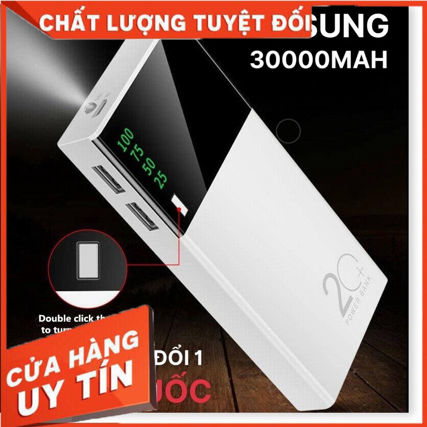 PIN SẠC DỰ PHÒNG 30000MAH HIỂN THỊ DUNG LƯỢNG PIN - SẠC CỰC NHANH CHO TẤT CẢ CÁC LOẠI ĐIỆN THOẠI |KhanhSky