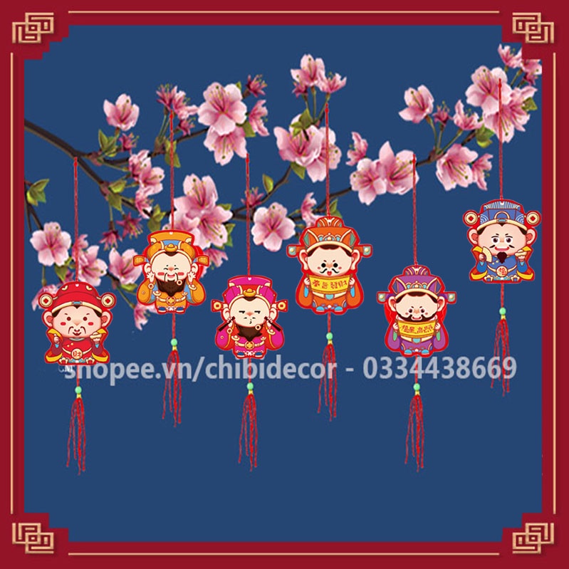 Thần Tài, Đầu Lân Sư Mẫu Mới 2022, Dây Liễn Treo, Đồng Tiền May Mắn Vàng, Dây Treo Tài Lộc, Trang Trí Tết 2022