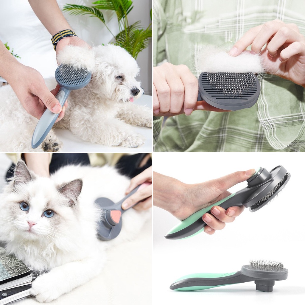 Lược chải lông thú cưng tự động chống trượt cao cấp nhiều màu tùy chọn