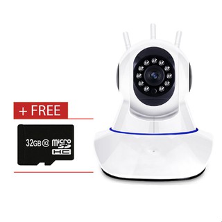 Camera Wifi không dây IP 3 Anten HD720 360 Độ Tặng thẻ nhớ 32GB