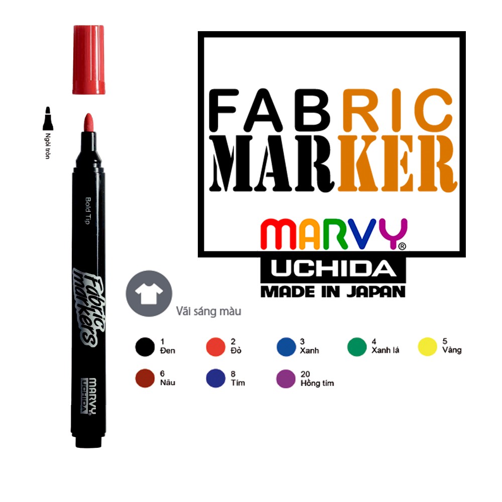 BÚT VẼ VẢI MARVY FABRIC 520 (NGÒI TRÒN)