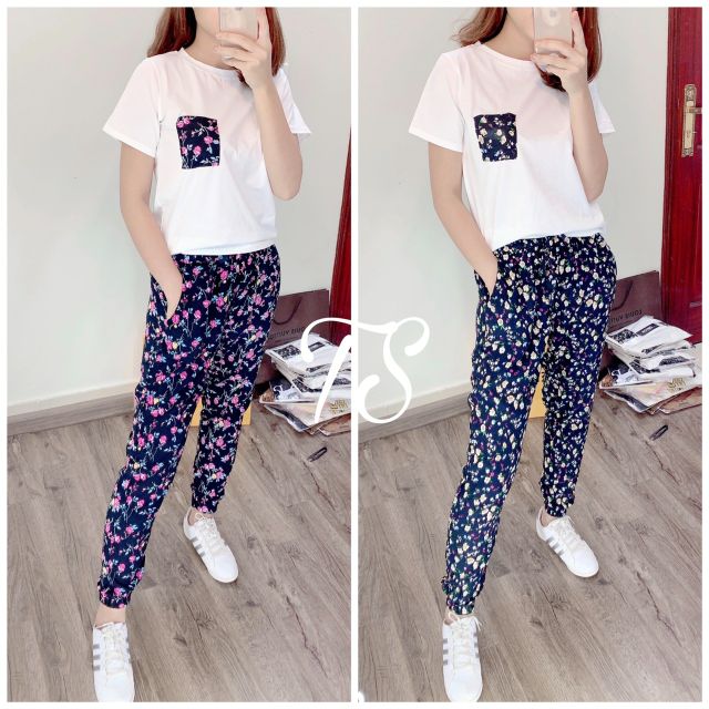 Bộ lanh áo cộc quần dài