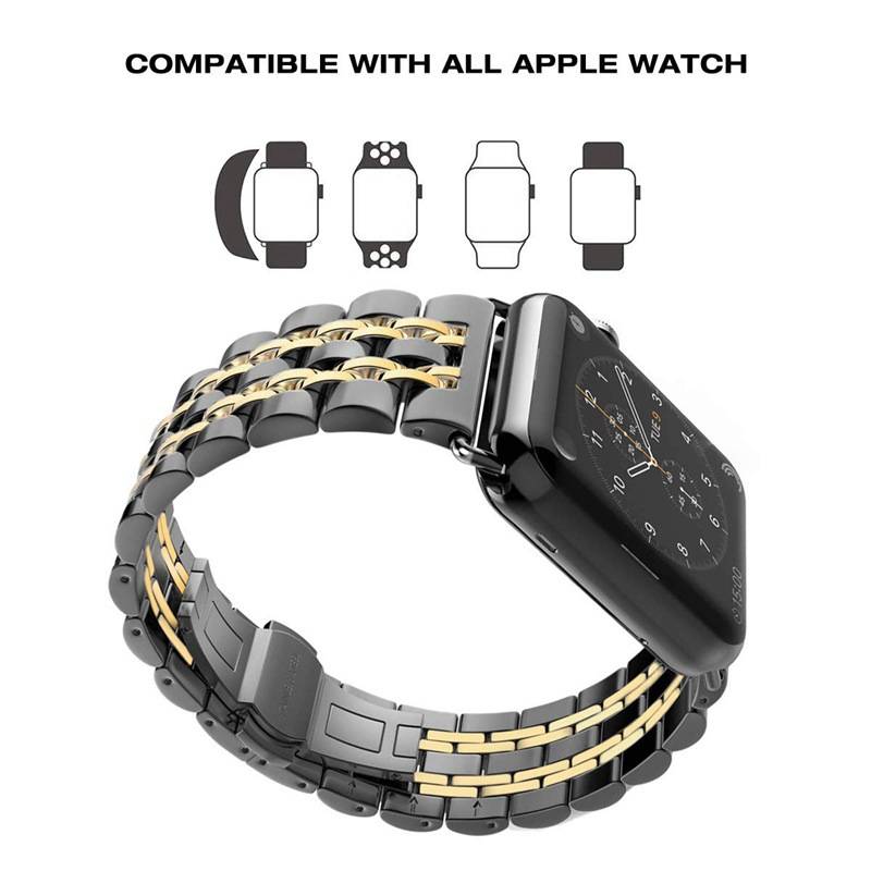 Dây Đeo Inox Cho Đồng Hồ Apple Watch 6 5 Se 40mm 44mm Phiên Bản 6 3 38mm 42mm
