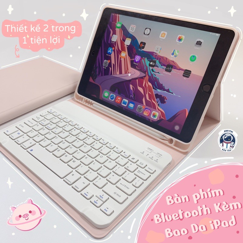 [Thế hệ mới 2023] Bao Da Máy Tính Bảng Cao Cấp Kèm Bàn Phím Bluetooth Chính Hãng