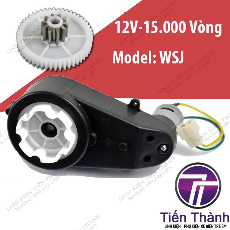 Động Cơ 12V15.000 Vòng Ô Tô Điện Trẻ Em [ TẶNG KÈM RẮC CẮM ]