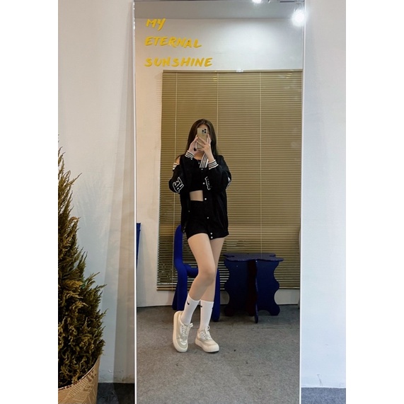 Bộ Knit áo ba lỗ kèm quần biker - Linh Châu