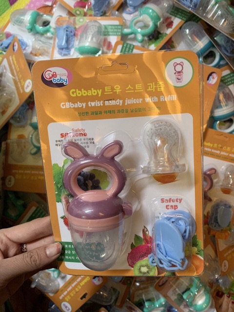 Túi nhai Gb baby Hàn quốc sét 3 túi nhai và dây xích
