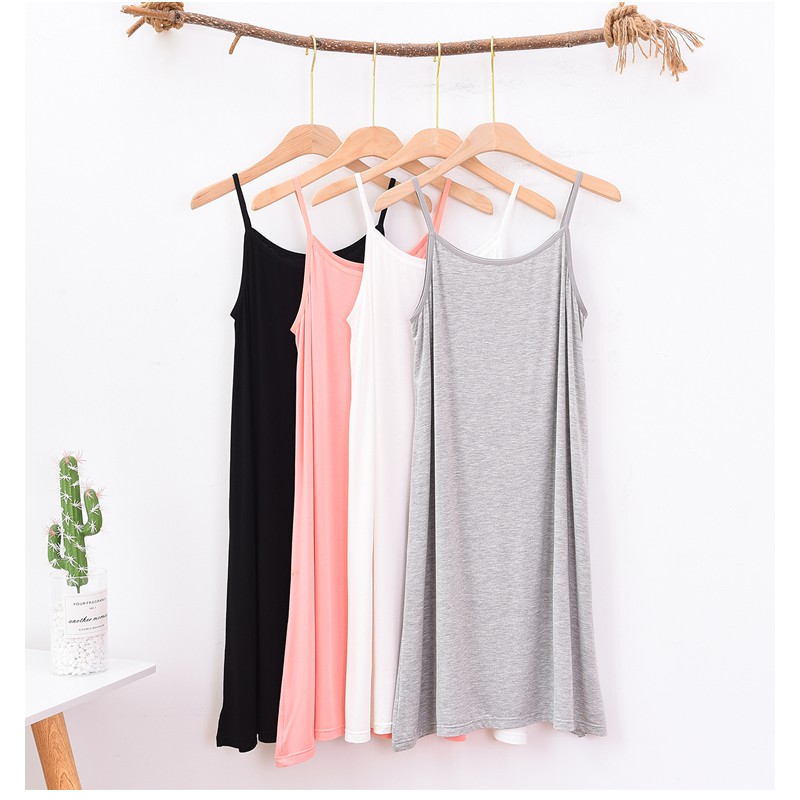 👗VÁY NGỦ 2 DÂY, ĐẦM NGỦ, VÁY SUÔNG 2 DÂY - THUN MỀM MÁT, TRƠN, BASIC👗 | BigBuy360 - bigbuy360.vn