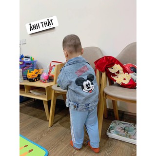 Áo khoác Jean Mickey cho bé