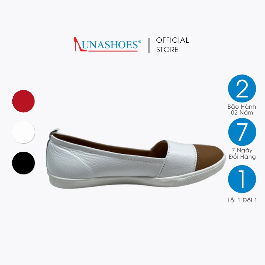 Giày bệt nữ da bò thật 100% và bảo hành 2 năm 1 đổi 1 LUNASHOES 70303 dễ phối đồ giầy lười slip on