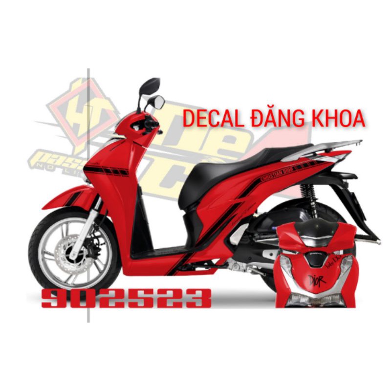 Tem xe SH CHRISTIAN DIOR mẫu mới tem trong dán cho mọi màu xe tem chống phai màu