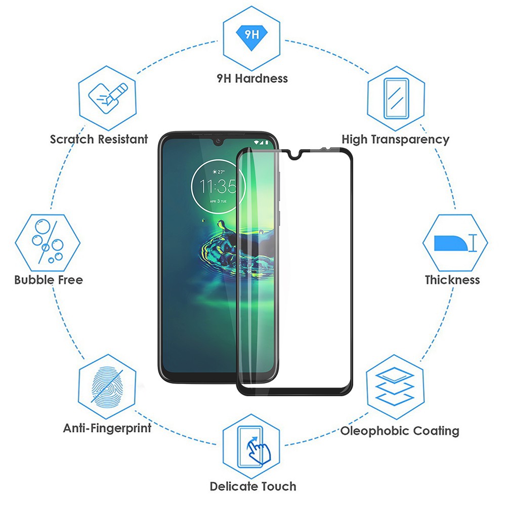 Kính Cường Lực Toàn Màn Hình Cho Motorola Moto G13 G23 G73 E13 G72 G 2022 G52 G51 G41 G31 G60 G50 G30 G20 G10 Edge 20 Pro Lite E7 G9 G8 G7 G6 E6 E5 P40 P50 Plus Play