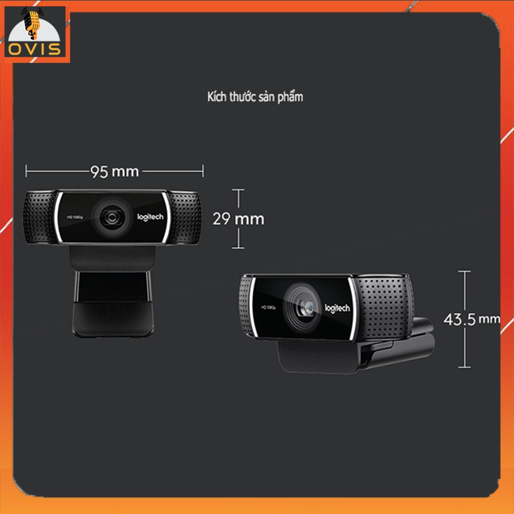 [Mã 1511ELSALE hoàn 7% đơn 300K] [BH 24 THÁNG] Webcam Streamer Góc Rộng Logitech C922 Pro Full HD, Auto Focus Cực Nhanh | BigBuy360 - bigbuy360.vn