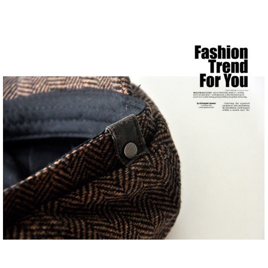 Mũ nồi vải len pha phong cách cổ điển thời trang đơn giản dành cho nam