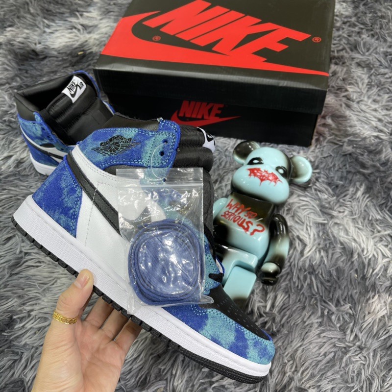 g cao cổ tie dye trắng xanh đẹp rụng rời (ảnh thật + full box)