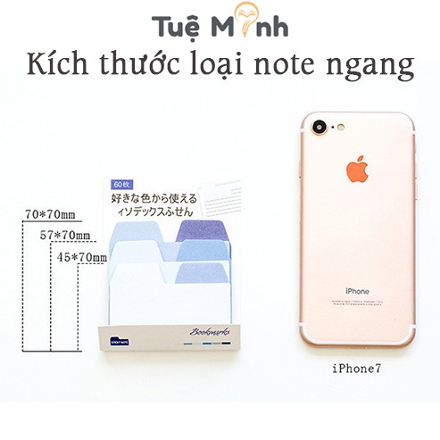 Bộ 60 note miếng đánh dấu trang màu Pastel ghi chú NO14 dán sách vở