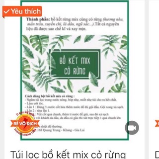 Túi lọc bồ kết mix cỏ rừng