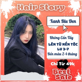 Thuốc Nhuộm Tóc Màu Xanh Đen  Lên Từ Nền Nâu HairStory 2.8/2.888