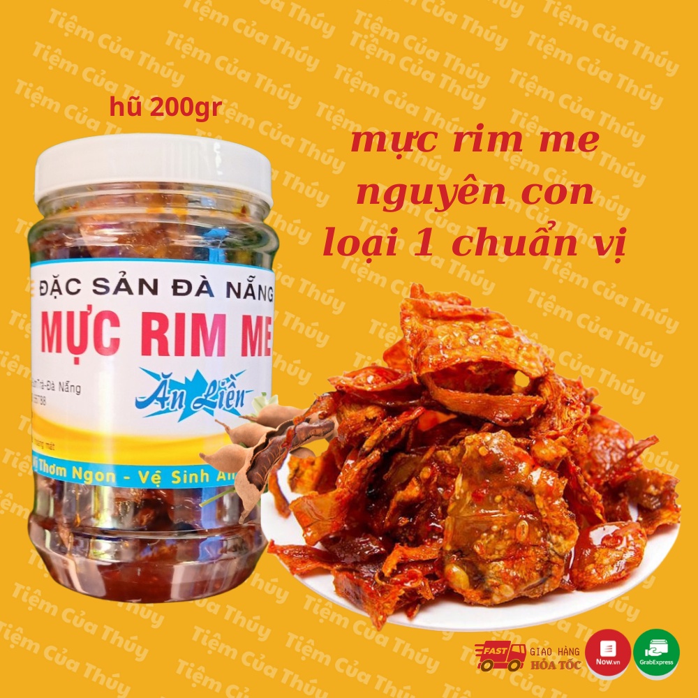 Mực rim me nguyên con 200gr chuẩn vị Đặc Sản Đà Nẵng  date luôn mới mỗi ngày