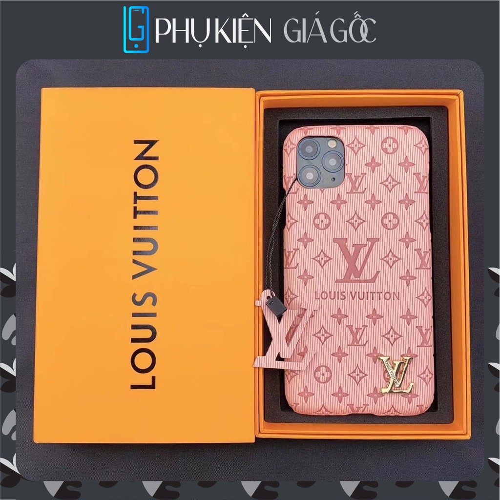 Ốp lưng iphone LV siêu phẩm bằng da KÈM LOGO SANG CHẢNH 6/6s/6splus/7/7plus/8/8plus/x/xs/11/12/13/pro/max/plus/promax