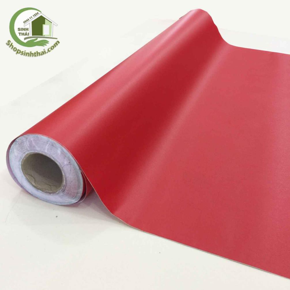 Giấy dán tường màu đỏ nhám - khổ 1,2m - có sẵn keo